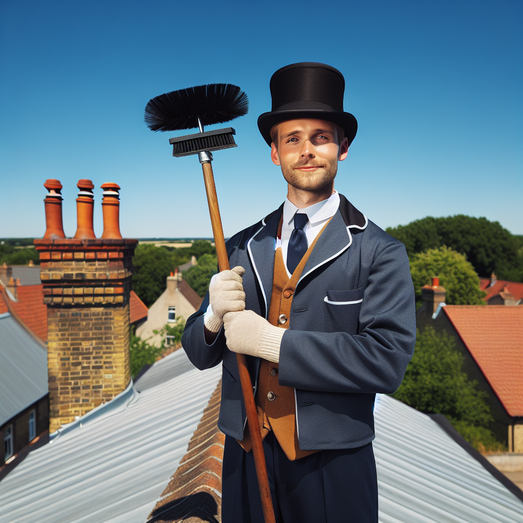 Man holding a chimney sweep